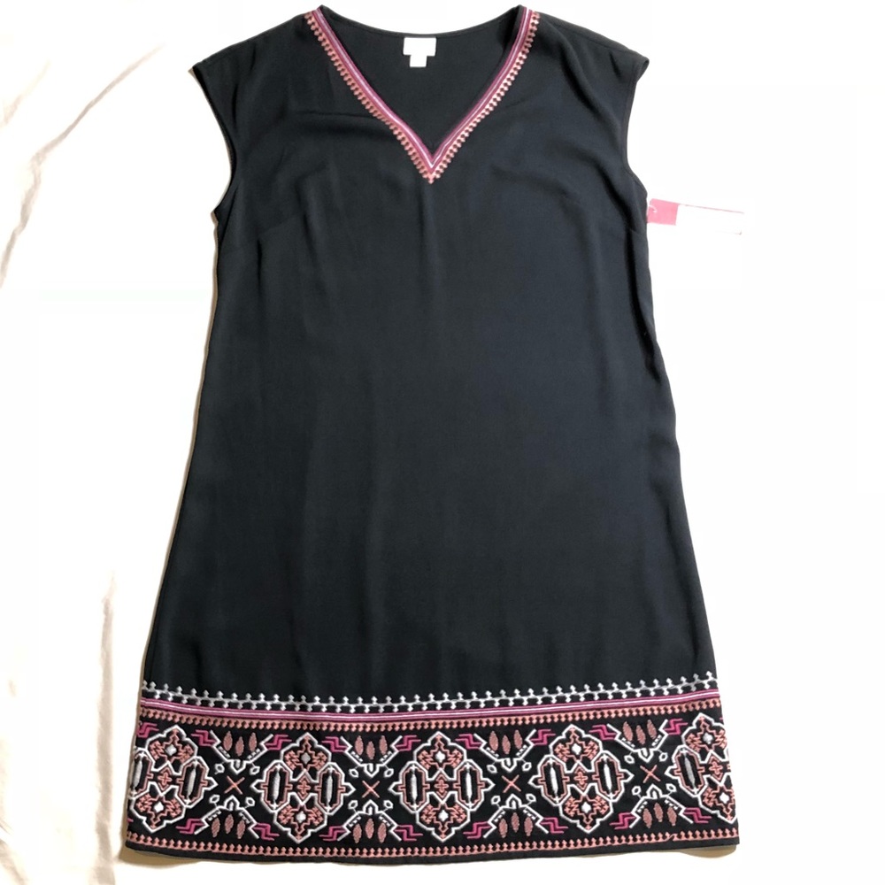 Black print Shift dress